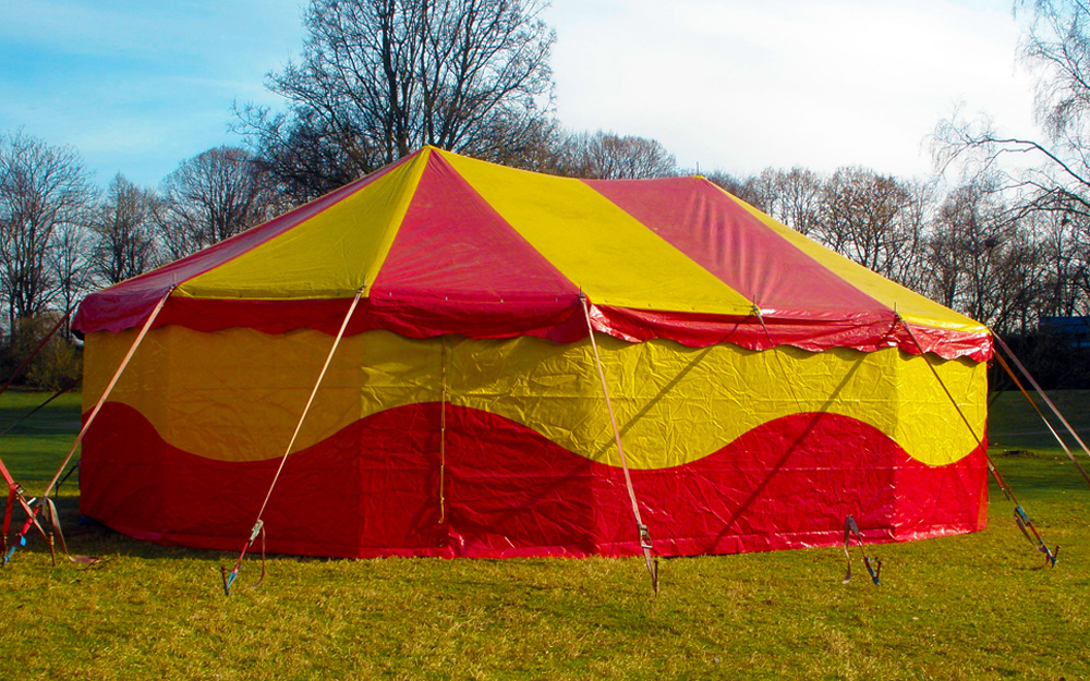 Circusevents Köln Zirkuszelt 4 oval 8x12m 2 Mast